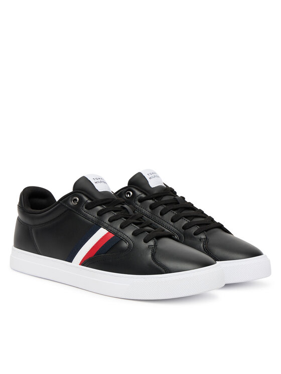 Tommy Hilfiger Tommy Hilfiger Sneakersy Icon Court Stripes FM0FM05628 Czarny
