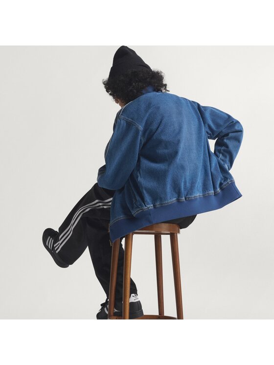 adidas adidas Світшот adicolor Denim Firebird KD1517 Голубий Loose Fit