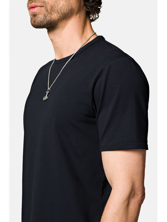 Lancerto Lancerto T-Shirt Zane TS073123000056 Granatowy Regular Fit