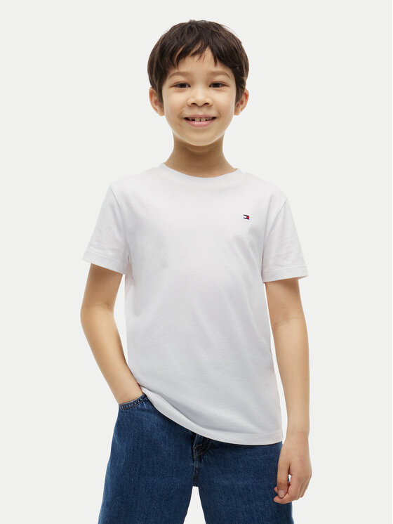 Tommy Hilfiger Tricou Team Tommy Graphic KB0KB10591 Alb Regular Fit