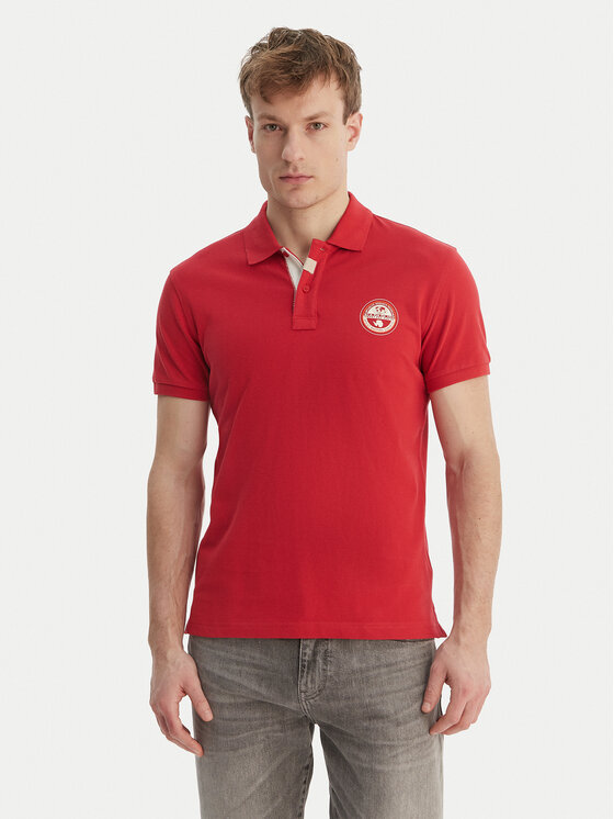 Napapijri Tricou polo E-Clanis NP0A4ID3 Roșu Regular Fit