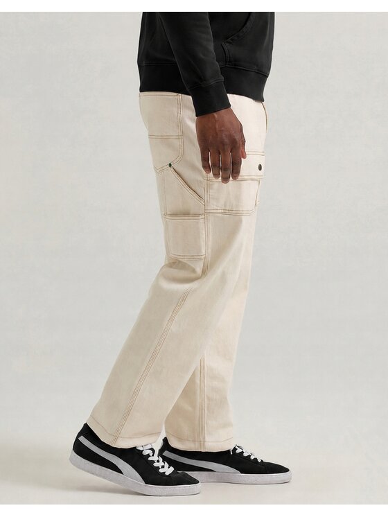 Lee Lee Spodnie materiałowe Loose Straight Carpenter Pant Beżowy Loose Fit