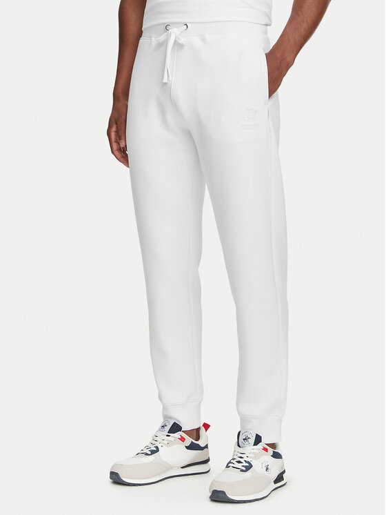 Beverly Hills Polo Club Pantaloni trening M6340B Alb Regular Fit