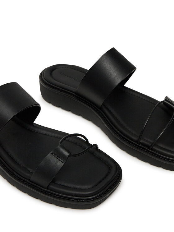 Calvin Klein Jeans Calvin Klein Jeans Klapki Rope Sandal Soft Lth Mg YW0YW01864 Czarny
