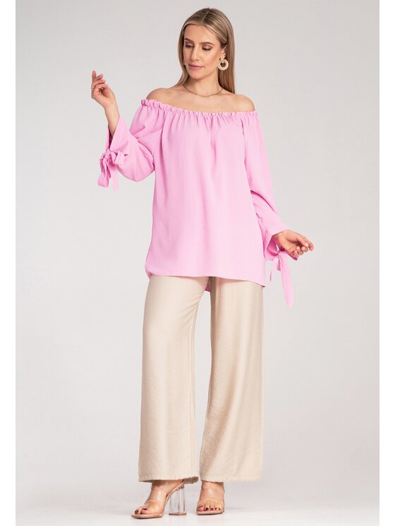 FIGL FIGL Blúzka M1133 Ružová Regular Fit