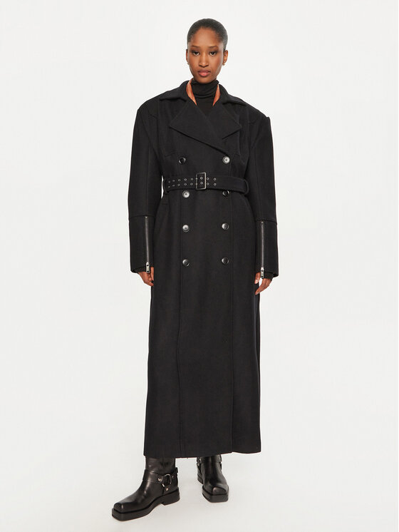Gestuz Gestuz Cappotto di lana Monali 10909182 Nero Regular Fit