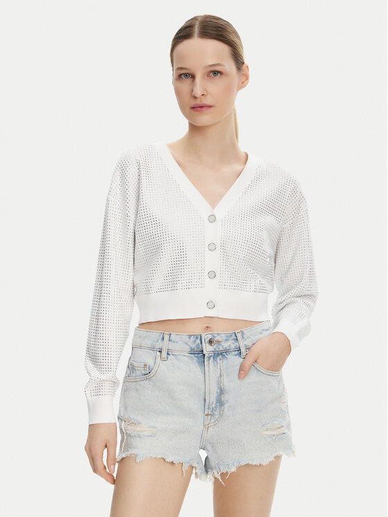 Guess Kardigán W5GR08 Z3MN2 Biela Regular Fit