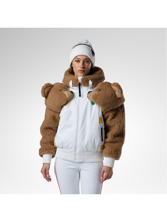 Rossignol Rossignol Kurtka narciarska W Jcc Teddy Hoodie Jacket Biały Regular Fit