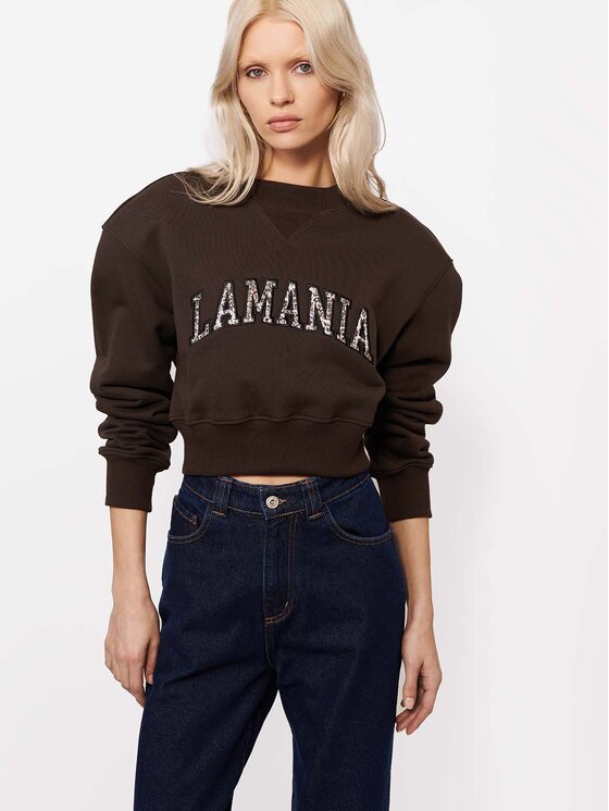 La Mania La Mania Felpa AVAIA Marrone Basic Fit