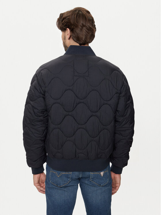 Tommy Hilfiger Tommy Hilfiger Kurtka bomber MW0MW37341 Granatowy Regular Fit