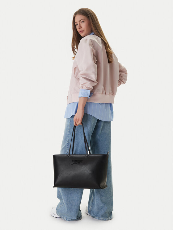 Tommy Jeans Geantă Tjw Must Tote AW0AW18455 Negru