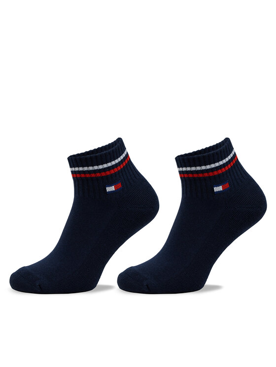 Tommy Hilfiger 2 unisex zemo zeķu pāru komplekts 701228177 Tumši zils