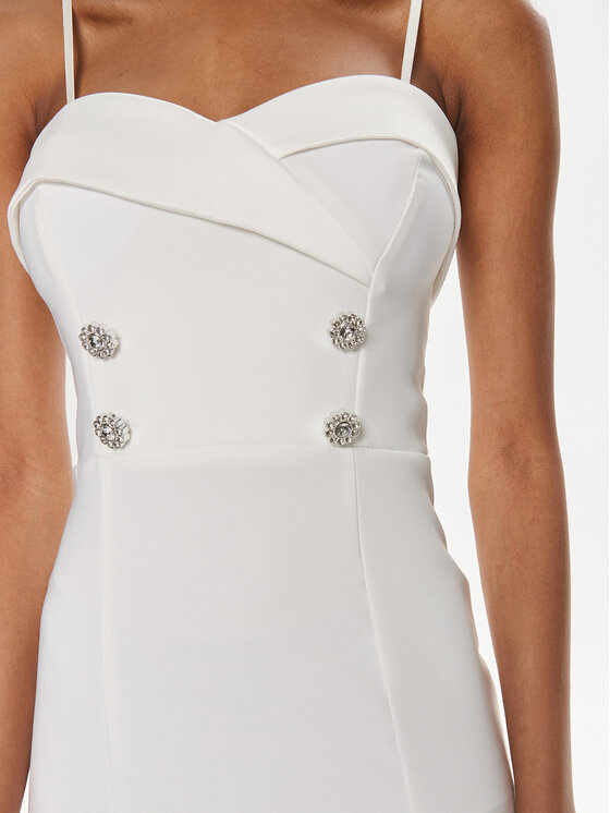 Rinascimento Rinascimento Večernja haljina CFC0019405002 Bijela Regular Fit