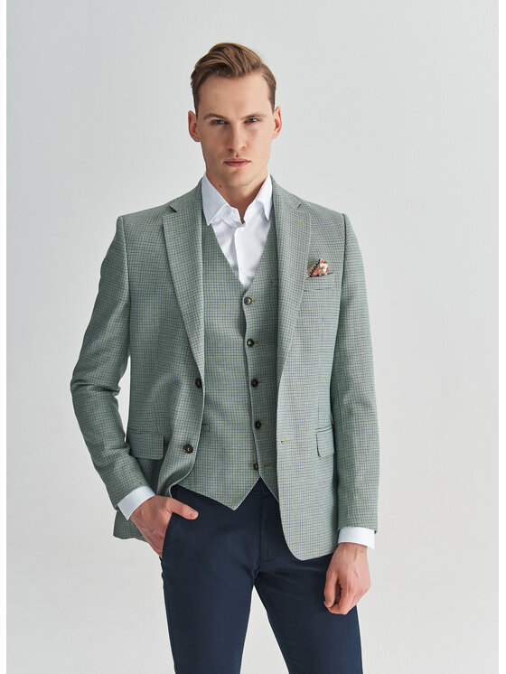 Pako Lorente Pako Lorente Marynarka P22SP-3X-005 Zielony Slim Fit