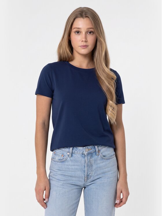 BASICLO BASICLO T-Shirt BSL-004-40 Granatowy Regular Fit