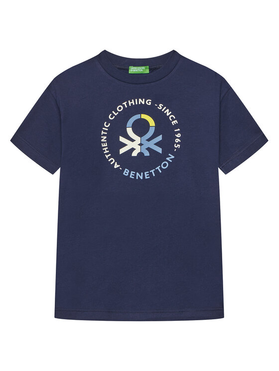 United Colors Of Benetton T-Shirt 3I1XC10N3 Granatowy Regular Fit