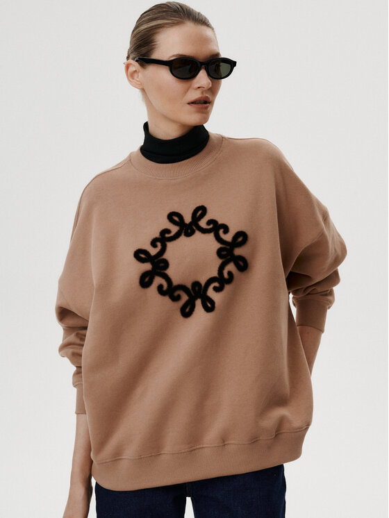 MARI PRETI MARI PRETI Felpa Onera Beige Oversize