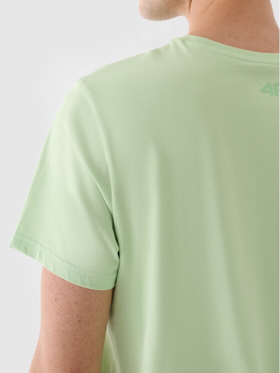 4F 4F T-shirt 4FRAW24TTSHM2301-41S Verde Regular Fit