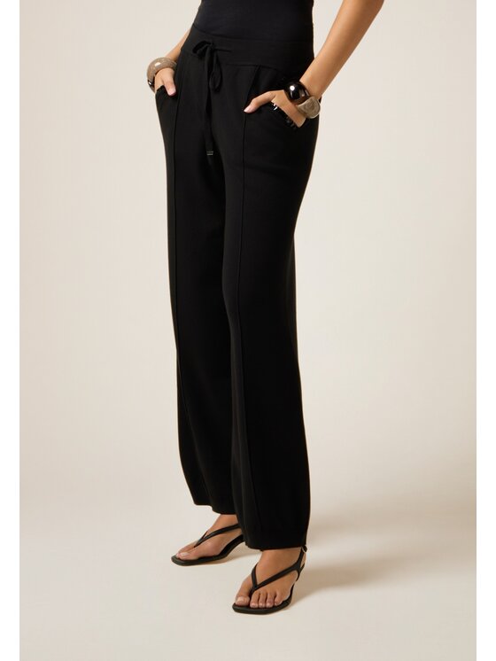 Oltre Oltre Pantaloni di tessuto P665J002342N033 Nero Baggy Fit