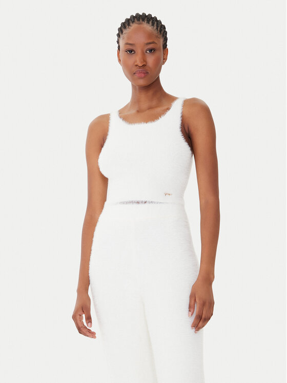 Guess Guess Τοπ O5BR01 Z1282 Εκρού Regular Fit