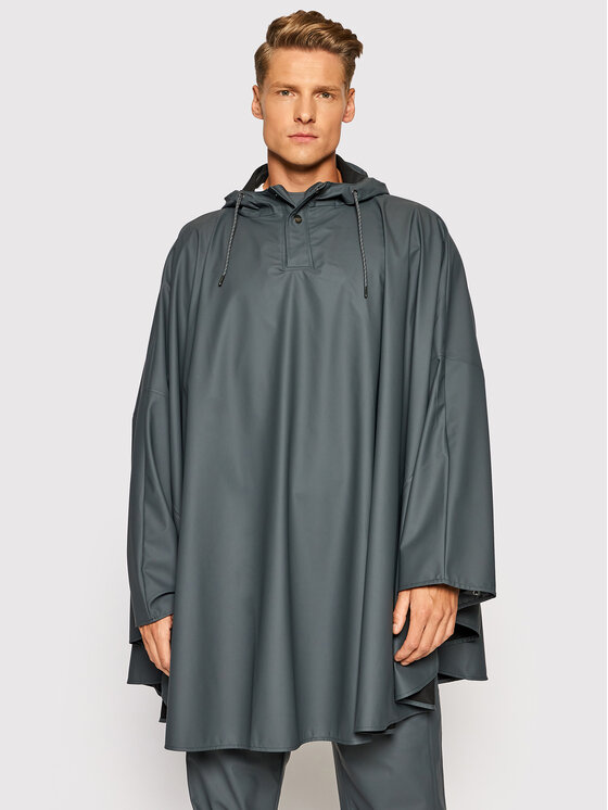 Rains Rains Poncsó Unisex 1811 Szürke Loose Fit