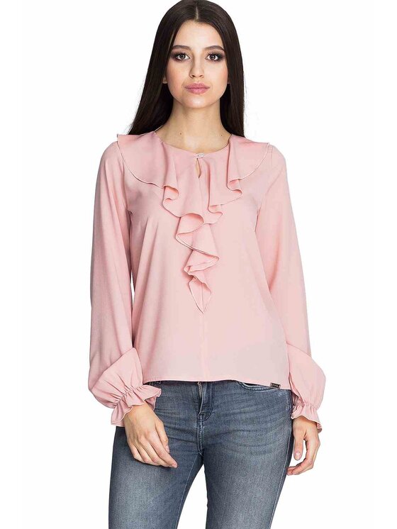 FIGL FIGL Halenka M609 Růžová Regular Fit