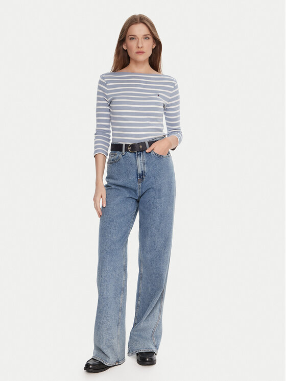 Tommy Hilfiger Tommy Hilfiger Блузка WW0WW40589 Блакитний Regular Fit