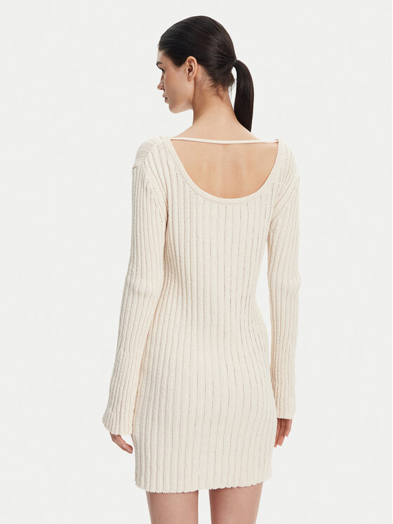 PINKO PINKO Úpletové šaty 105301 A2N7 Écru Regular Fit
