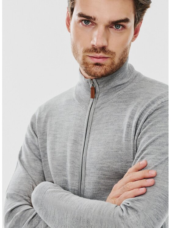 Pako Lorente Pako Lorente Sweter P24WF-2X-016 Szary Classic Fit