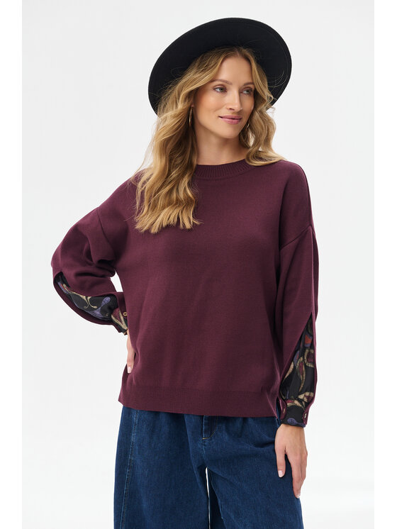 blue shadow blue shadow Sweter Celeste 2 Fioletowy Regular Fit