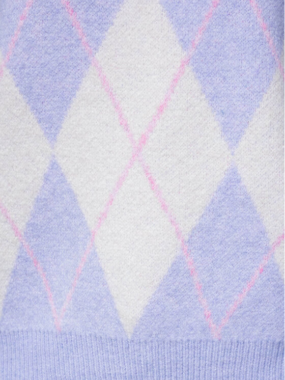 Ombre Ombre Sweter OW-SW-E0030 Fioletowy Relaxed Fit