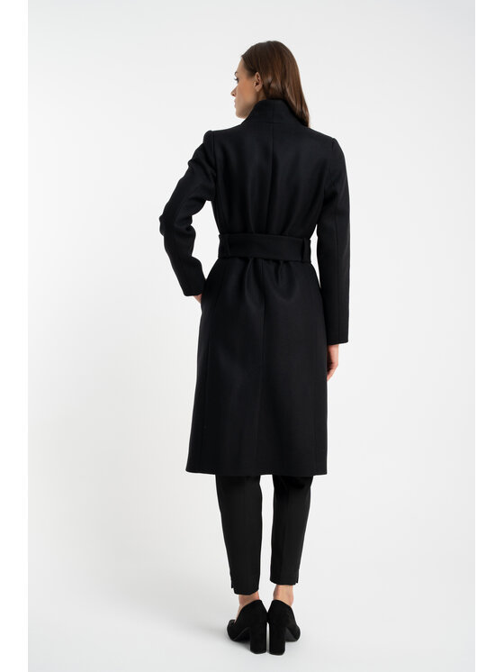 CLICK CLICK Παλτό χειμωνιάτικο 70-0023 Μαύρο Comfortable Fit