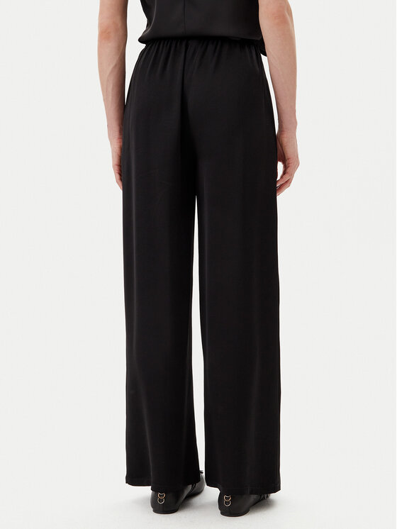 Eleh Eleh Spodnie palazzo ESS250049 Czarny Regular Fit