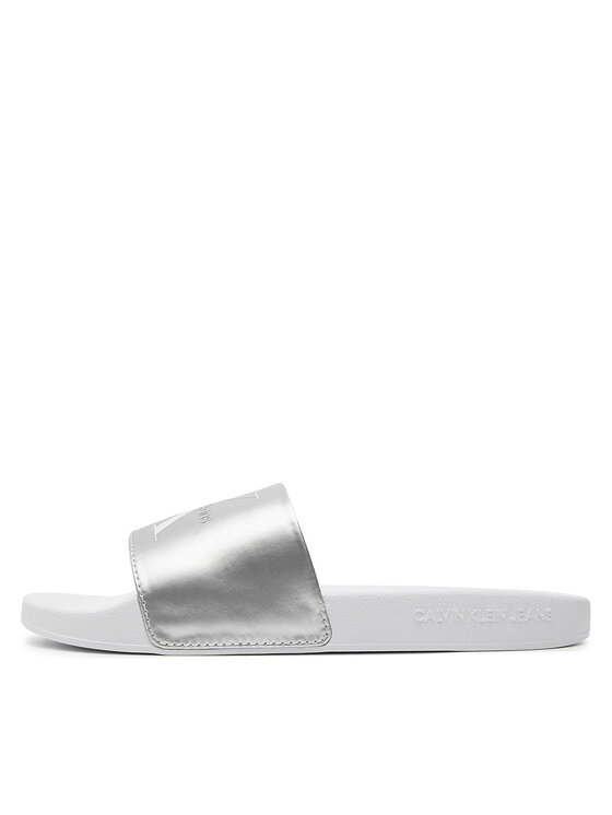 Calvin Klein Jeans Calvin Klein Jeans Чехли Slide Ny Pearl YW0YW01243 Сребрист