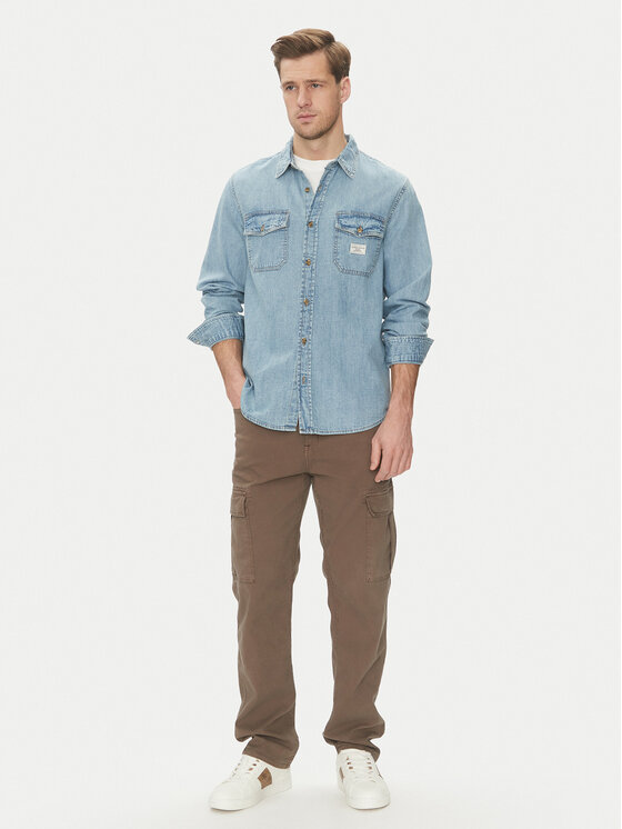 Guess Jeans Guess Jeans Koszula jeansowa M5GH56 D5M82 Niebieski Regular Fit
