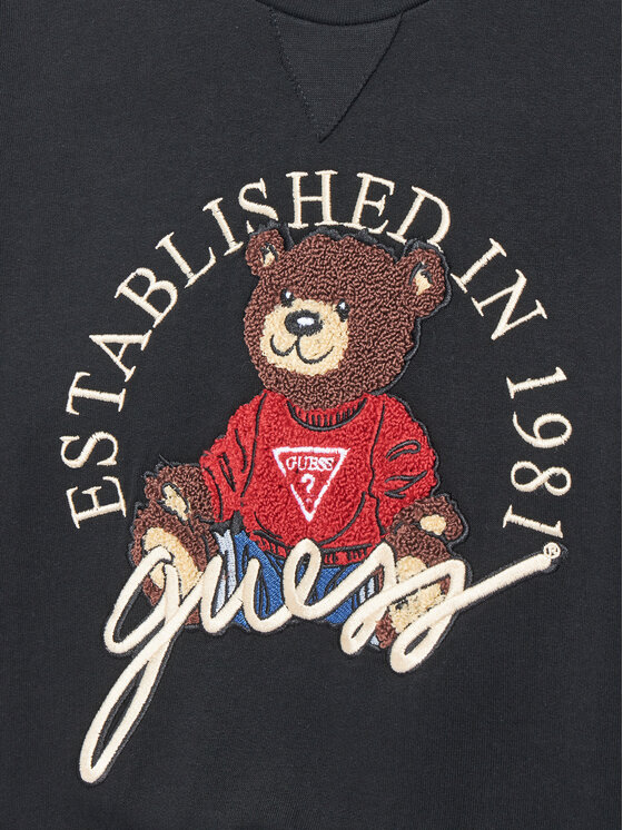 Guess Guess Μπλούζα H5YJ00 KAX74 Μαύρο Oversize