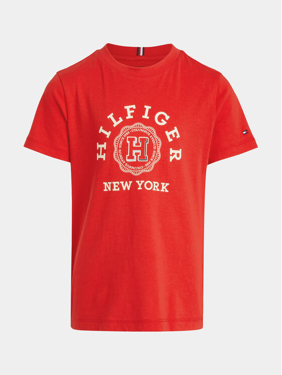 Tommy Hilfiger Tommy Hilfiger T-Shirt Monotype Arch KB0KB08802 Czerwony Regular Fit