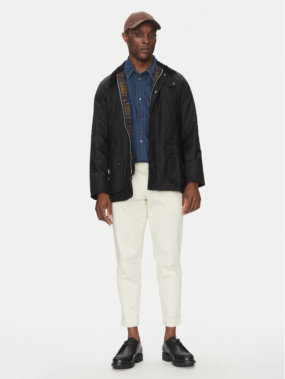 Barbour Barbour Bunda pro přechodné období Ashby MWX0339BK72 Černá Tailored Fit