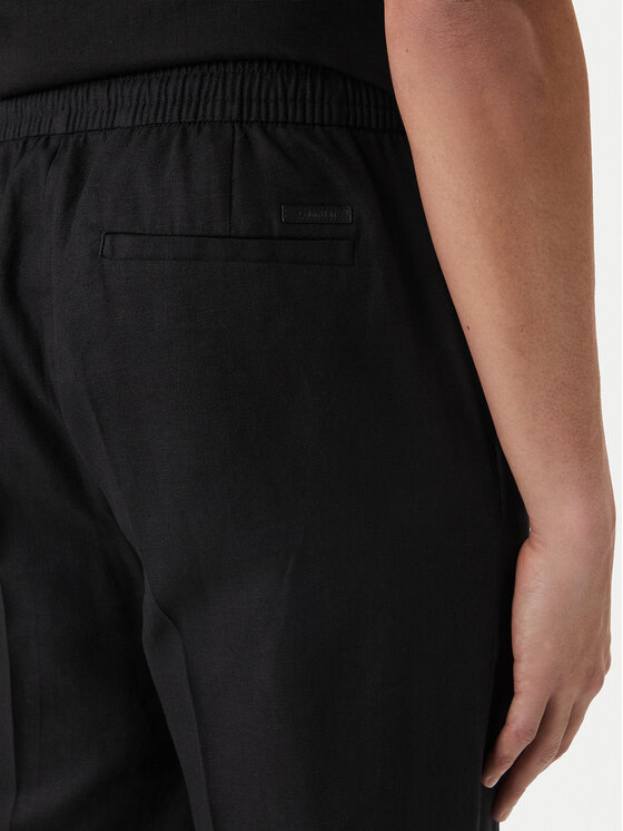 Calvin Klein Calvin Klein Spodnie materiałowe LV04LF619G Czarny Straight Fit
