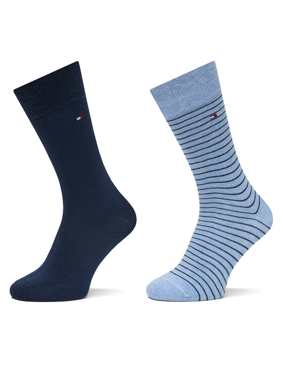 Tommy Hilfiger Tommy Hilfiger Набір 2 пар високих чоловічих шкарпеток 100001496 Голубий