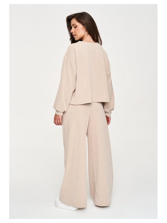 Makadamia Makadamia Dres M952 Beżowy Loose Fit