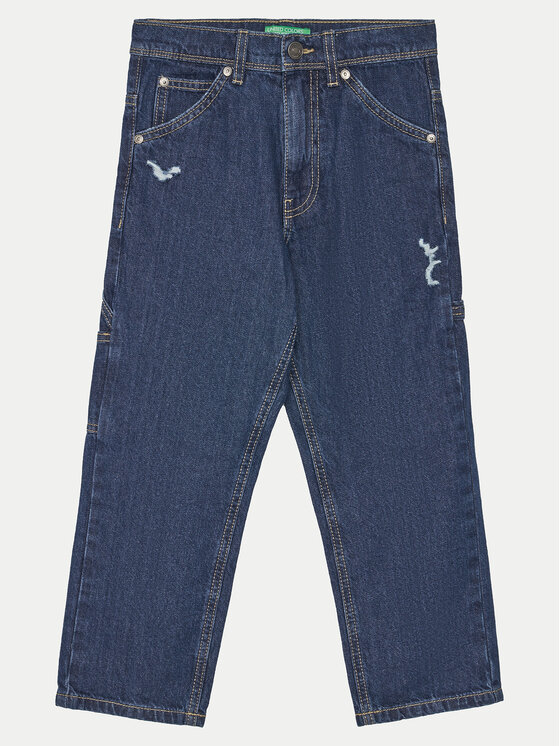 Chłopięce Jeansy United Colors Of Benetton, Rozmiar 160, Niebieskie, 4DW2CE03G
