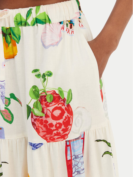 Seafolly Seafolly Maxi suknja La Boca 55650-SK Écru Regular Fit