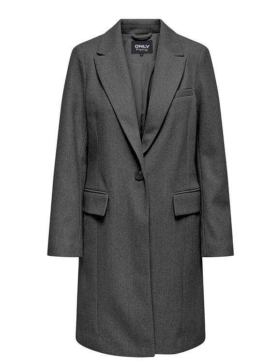 ONLY ONLY Преходно палто Nancy 15292832 Сив Regular Fit
