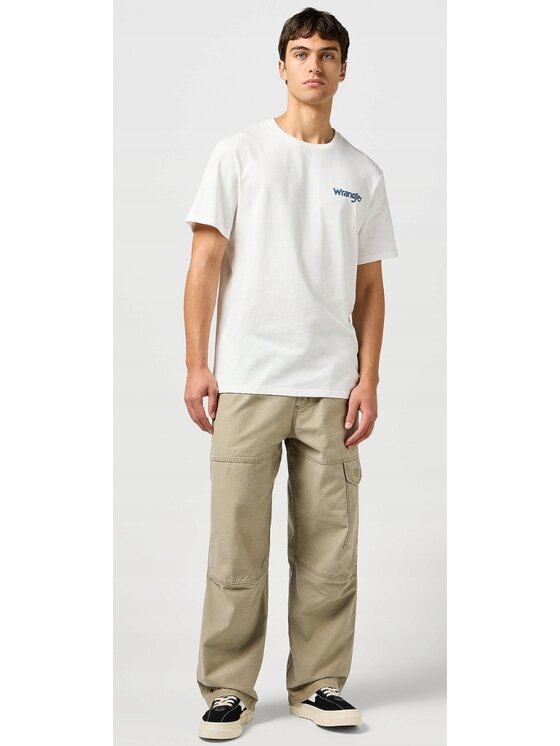 Wrangler Wrangler T-shirt Realxed Tee Bianco Relaxed Fit