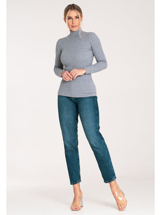 FIGL FIGL Blúzka M1058 Sivá Fitted Fit