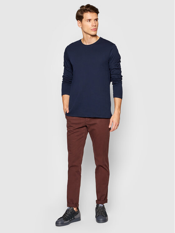 United Colors Of Benetton United Colors Of Benetton Pikkade varrukatega T-särk 3U53J1F05 Tumesinine Relaxed Fit
