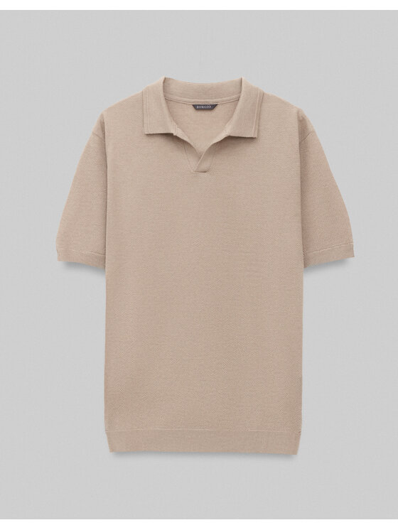 Borgio Borgio Polo provaglio_bz Beżowy Classic Fit