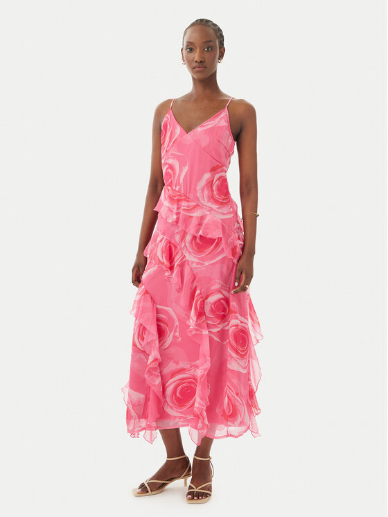 Vero Moda Sukienka wieczorowa Smilla 10346307 Różowy Regular Fit