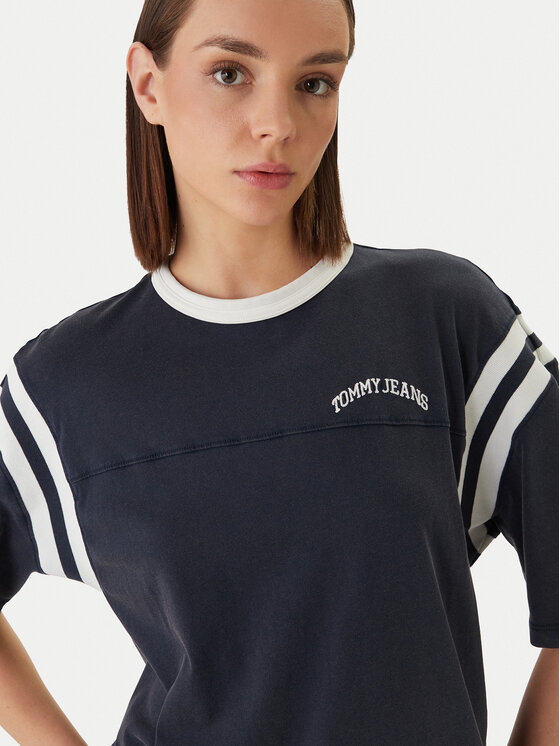 Tommy Jeans Tommy Jeans Tričko DW0DW22307 Tmavomodrá Oversize